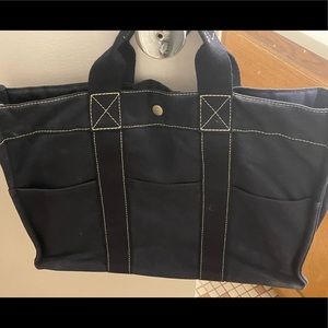 Hermes canvas tote navy